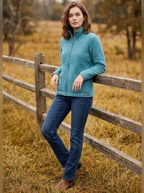 Columbia Women's Long Sleeve Blue Quilted Jacket Size Medium